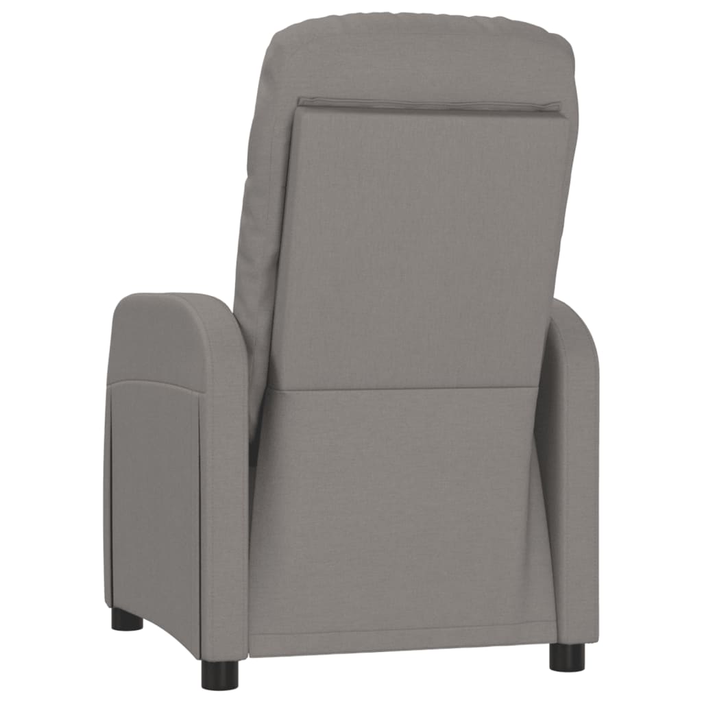 vidaXL Fauteuil verstelbaar stof taupe