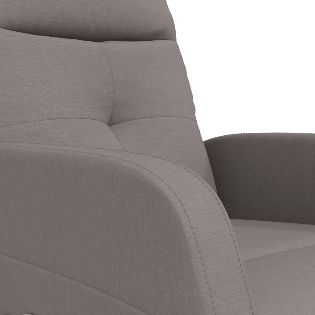 vidaXL Fauteuil verstelbaar stof taupe