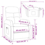 vidaXL Fauteuil verstelbaar stof taupe