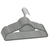 vidaXL 20-piece Non-Slip Velvet Clothes Hanger Set Grey