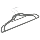 vidaXL 20-piece Non-Slip Velvet Clothes Hanger Set Grey