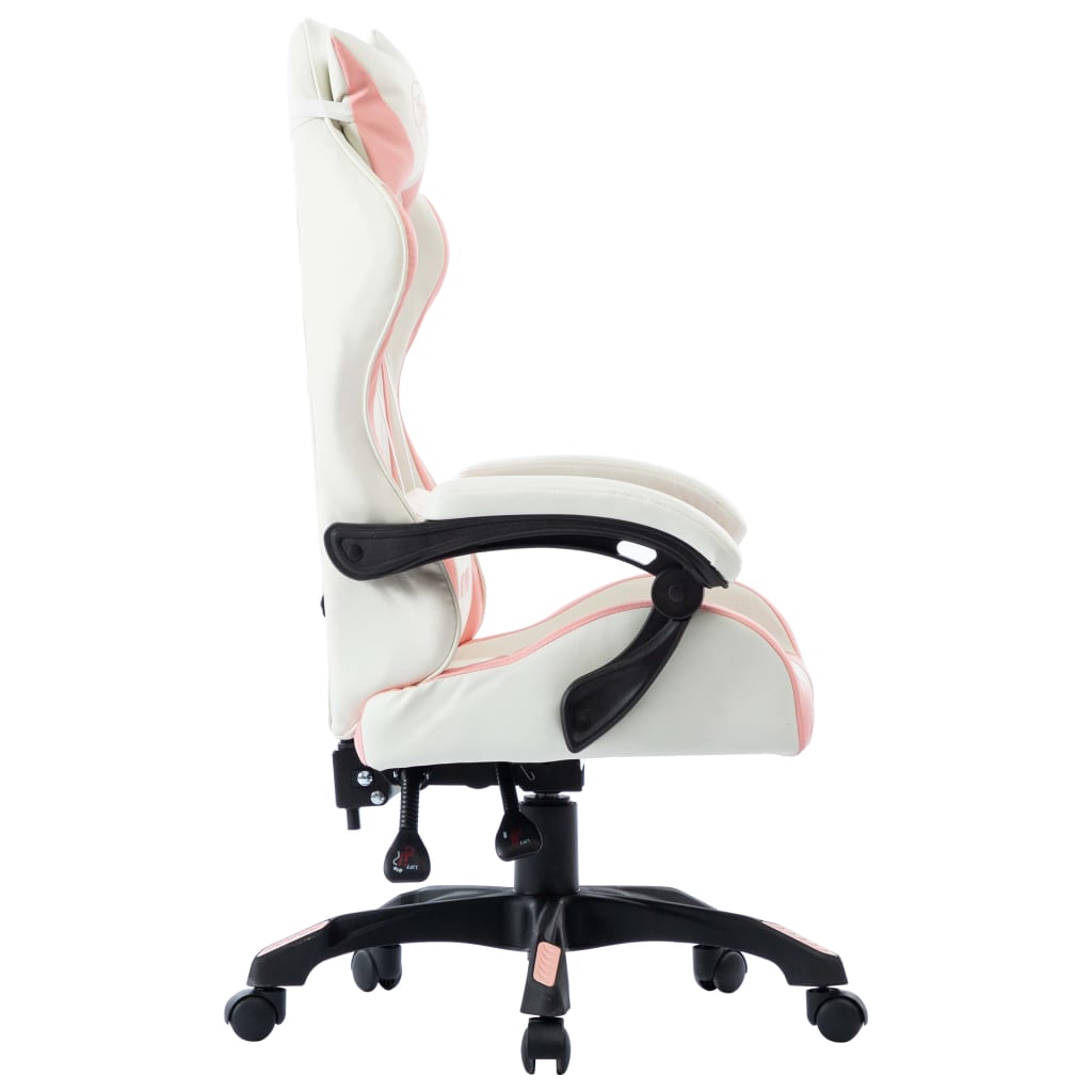 vidaXL Racestoel kunstleer roze