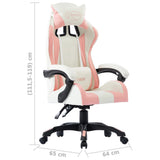 vidaXL Racestoel kunstleer roze