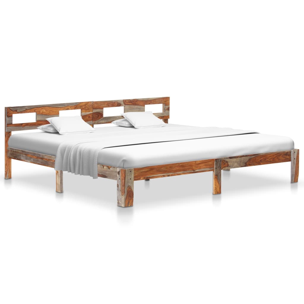 vidaXL Bed Frame without Mattress Solid Wood 200x200 cm