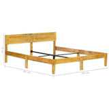 vidaXL Bed Frame Solid Mango Wood 180 cm