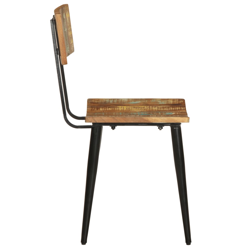 vidaXL Eetkamerstoelen 2 st massief gerecycled hout