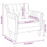 vidaXL Fauteuil echt geitenleer bruin