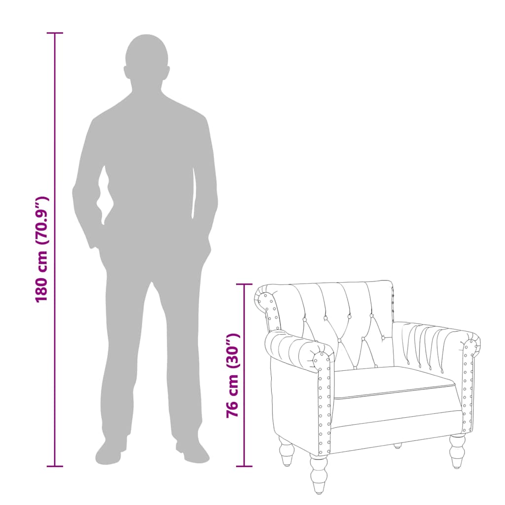 vidaXL Fauteuil echt geitenleer bruin