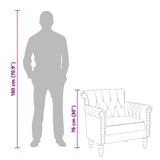 vidaXL Fauteuil echt geitenleer bruin