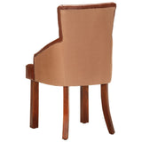 vidaXL Eetkamerstoelen 2 st echt geitenleer bruin