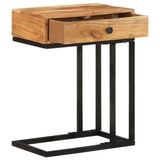 vidaXL Bijzettafel U-vormig 45x30x61 cm massief acaciahout