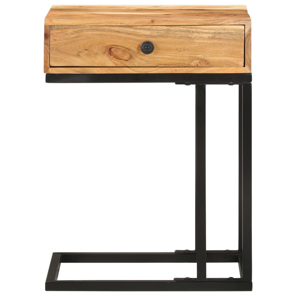 vidaXL Bijzettafel U-vormig 45x30x61 cm massief acaciahout