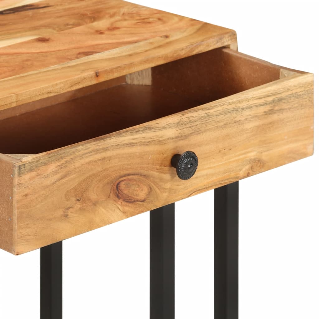 vidaXL Bijzettafel U-vormig 45x30x61 cm massief acaciahout