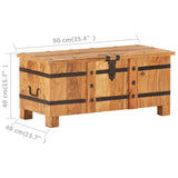 vidaXL Storage Chest 90x40x40 cm Solid Acacia Wood