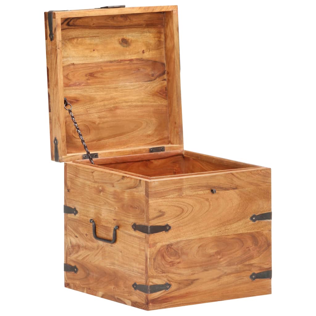 vidaXL Storage box 40x40x40 cm solid acacia wood