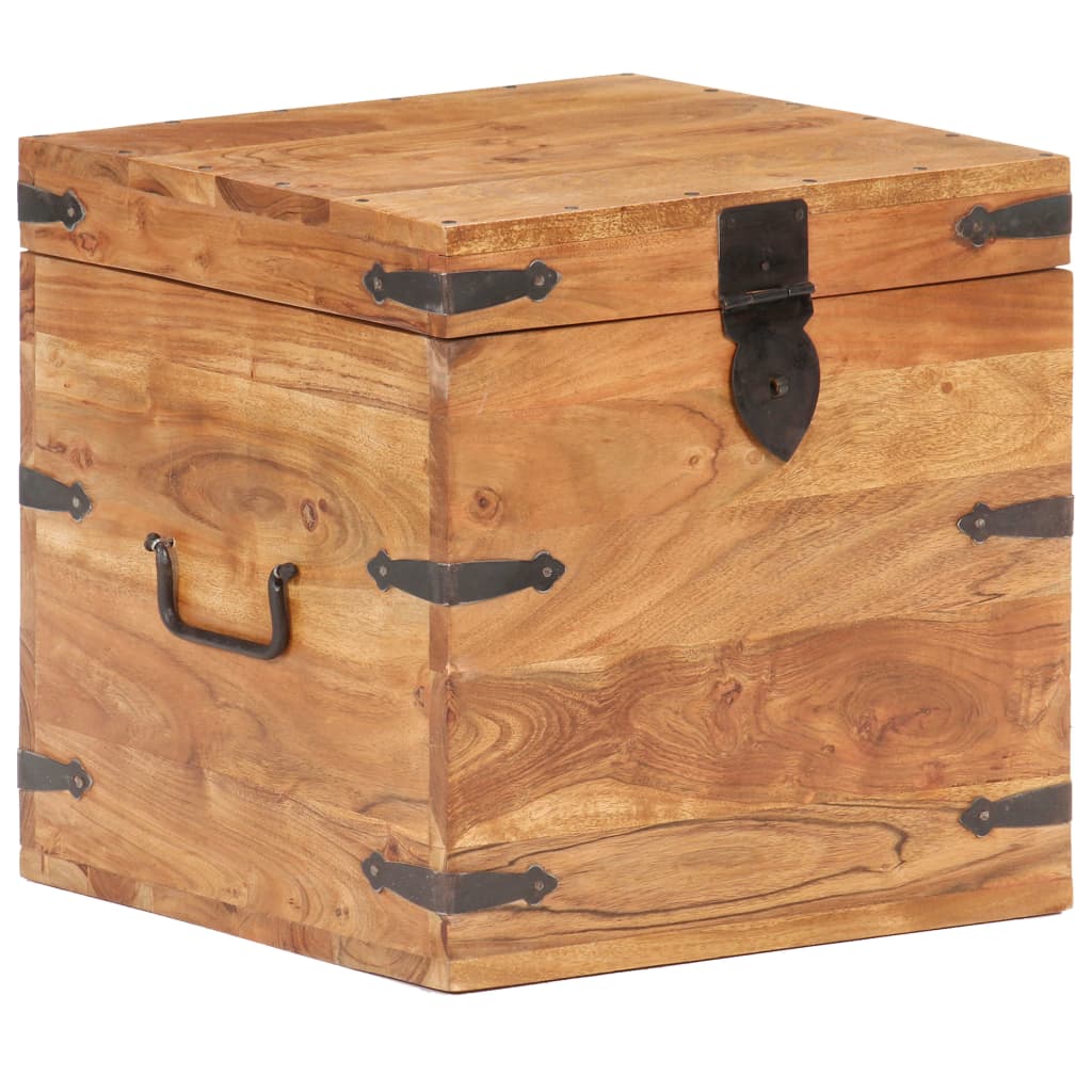 vidaXL Storage box 40x40x40 cm solid acacia wood