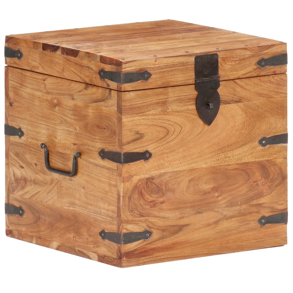 vidaXL Storage box 40x40x40 cm solid acacia wood