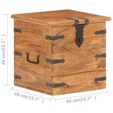 vidaXL Storage box 40x40x40 cm solid acacia wood