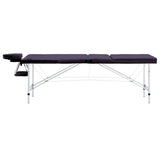 vidaXL Foldable Massage Table 3 Zones Aluminum Pink