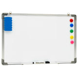 vidaXL Magnetic Whiteboard 50x35 cm Steel White