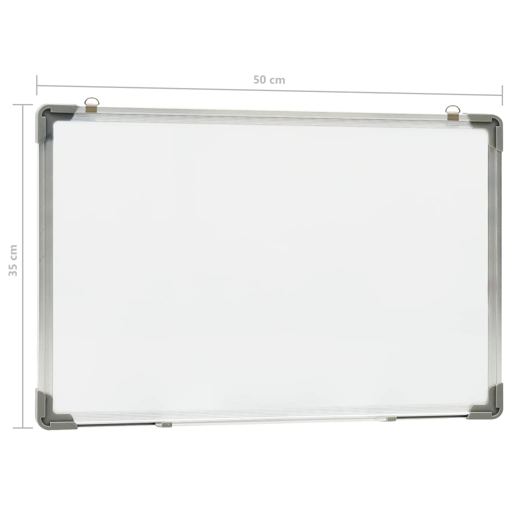 vidaXL Magnetic Whiteboard 50x35 cm Steel White
