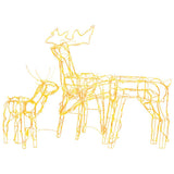 vidaXL 3-piece Christmas Reindeer Light Display with 229 LEDs