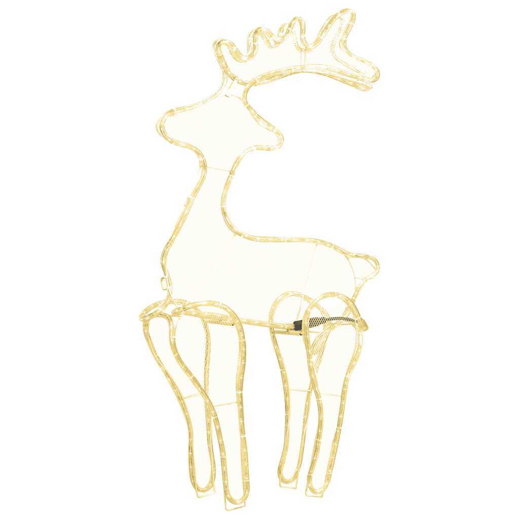 vidaXL Christmas decoration reindeer with mesh 306 LEDs 60x24x89 cm