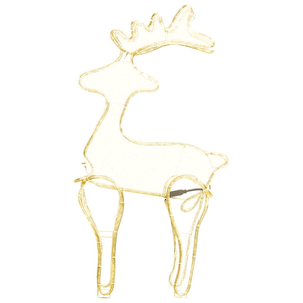 vidaXL Christmas decoration reindeer with mesh 306 LEDs 60x24x89 cm