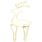 vidaXL Christmas decoration reindeer with mesh 306 LEDs 60x24x89 cm