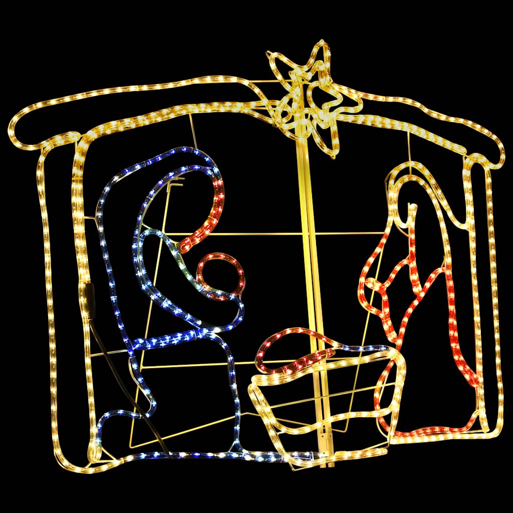 vidaXL Décoration de Noël Crèche 240 LED 116x41x87 cm