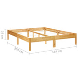 vidaXL Bed Frame Solid Oak Wood 180x200 cm