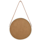 vidaXL Wall Mirror with Strap 40 cm White