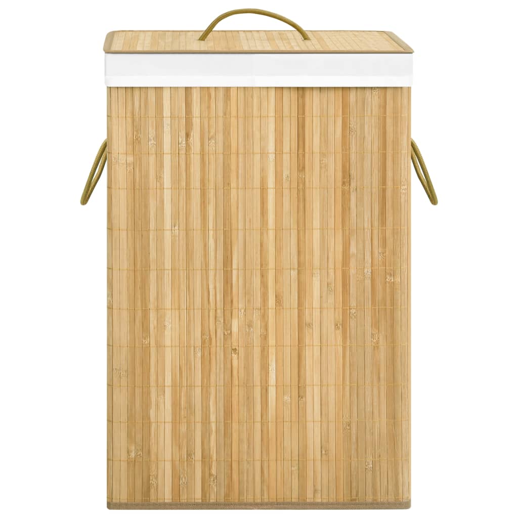 vidaXL Wasmand avec 2 sacs 72 L bambou