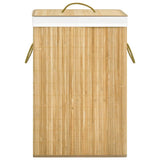 vidaXL Wasmand avec 2 sacs 72 L bambou
