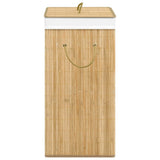 vidaXL Wasmand avec 2 sacs 72 L bambou