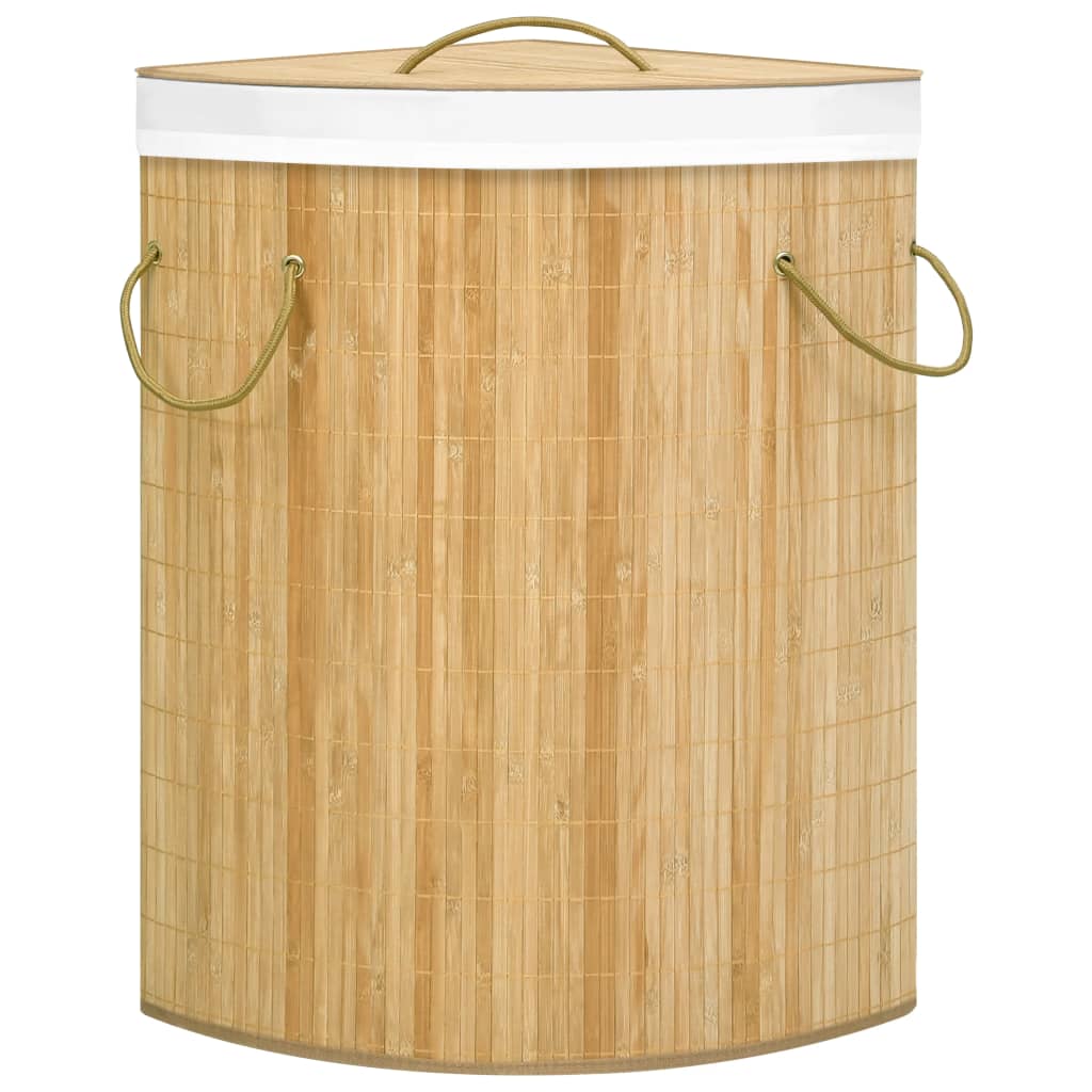vidaXL Hoekwasmand 60 L bamboe