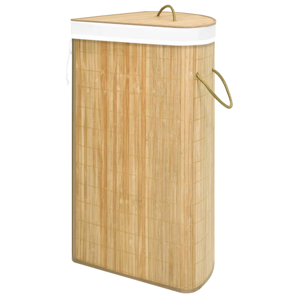 vidaXL Hoekwasmand 60 L bamboe