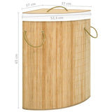 vidaXL Hoekwasmand 60 L bamboe