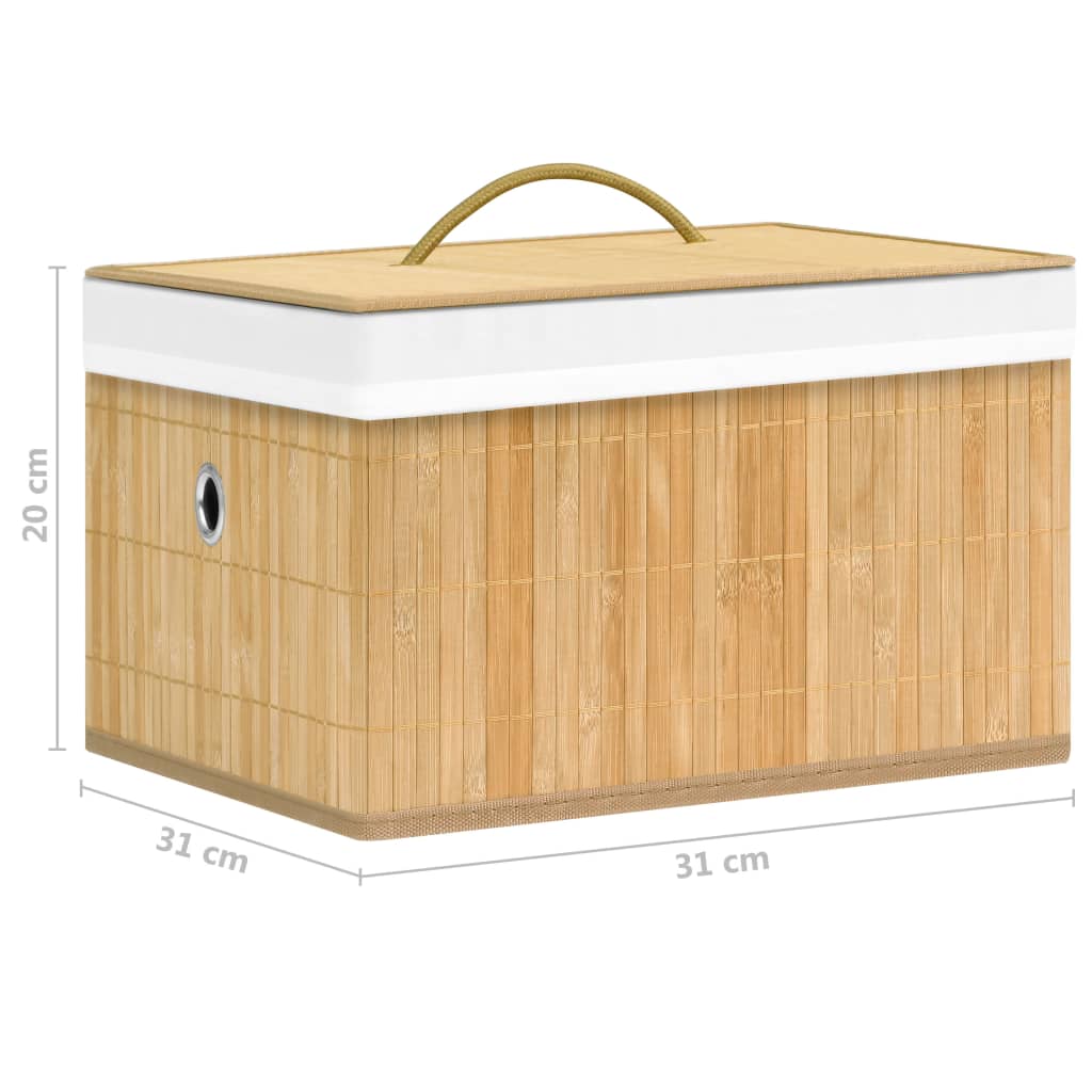 vidaXL Opbergboxen 4 st bamboe