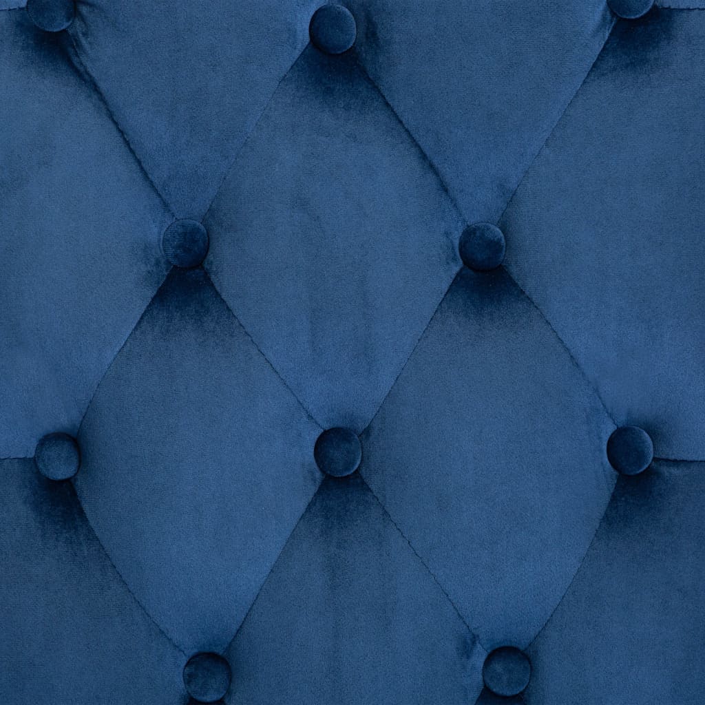 vidaXL Eetkamerstoel fluweel bleu
