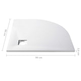 vidaXL Shower Tray 90x90 cm SMC White