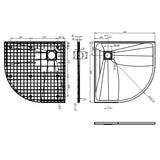 vidaXL Shower Tray 90x90 cm SMC White