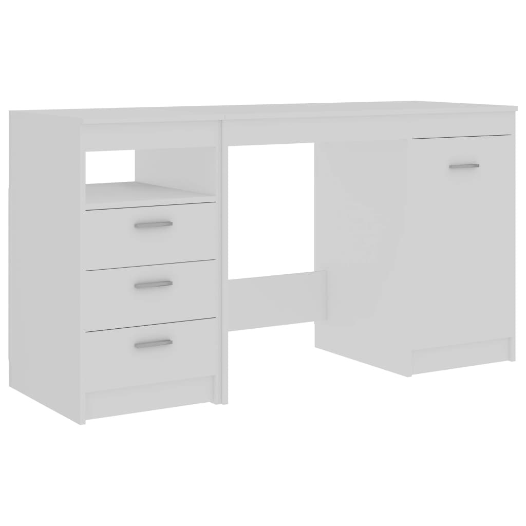 vidaXL Bureau 140x50x76 cm bewerkt hout wit