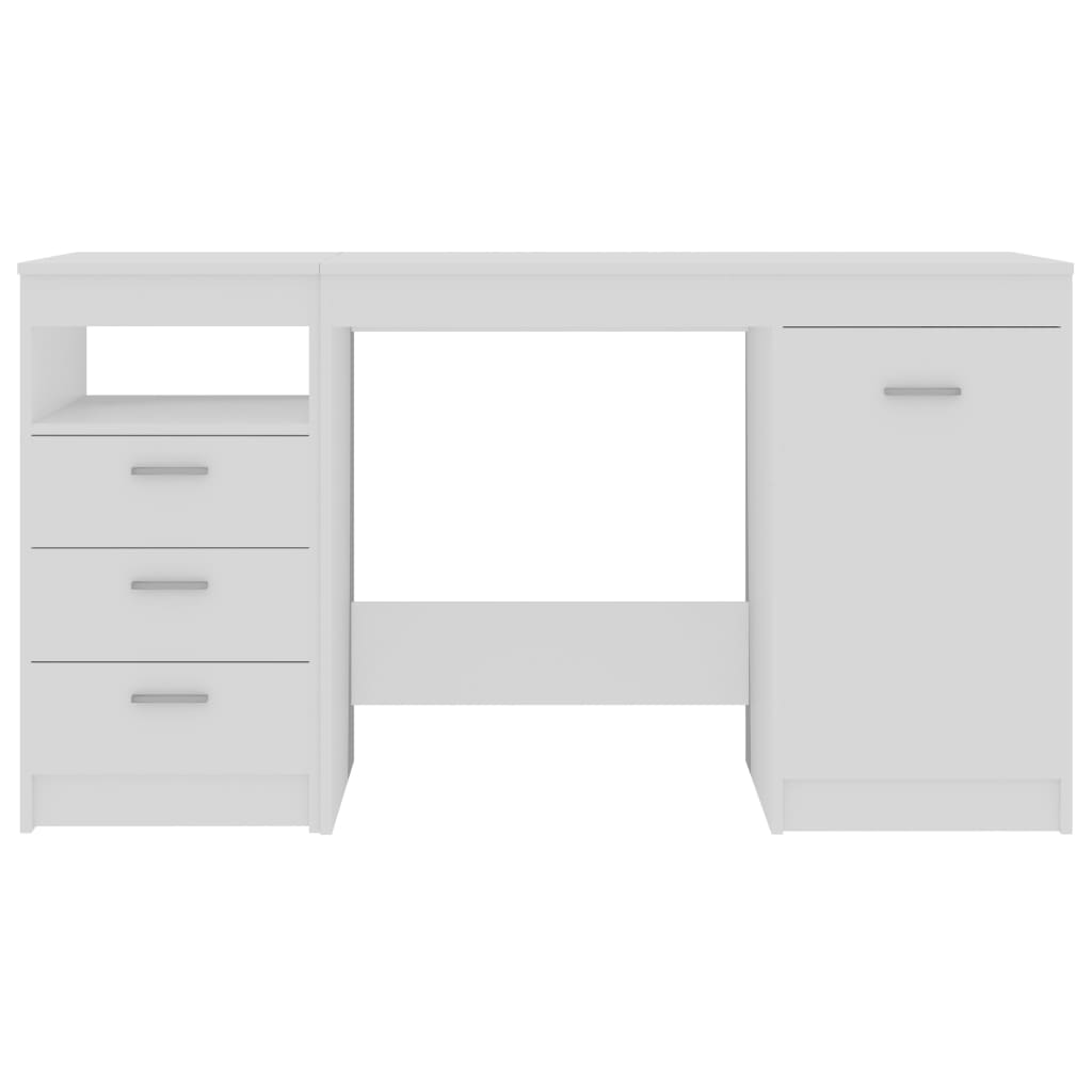 vidaXL Bureau 140x50x76 cm bewerkt hout wit