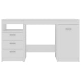 vidaXL Bureau 140x50x76 cm bewerkt hout wit
