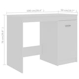 vidaXL Bureau 140x50x76 cm bewerkt hout wit