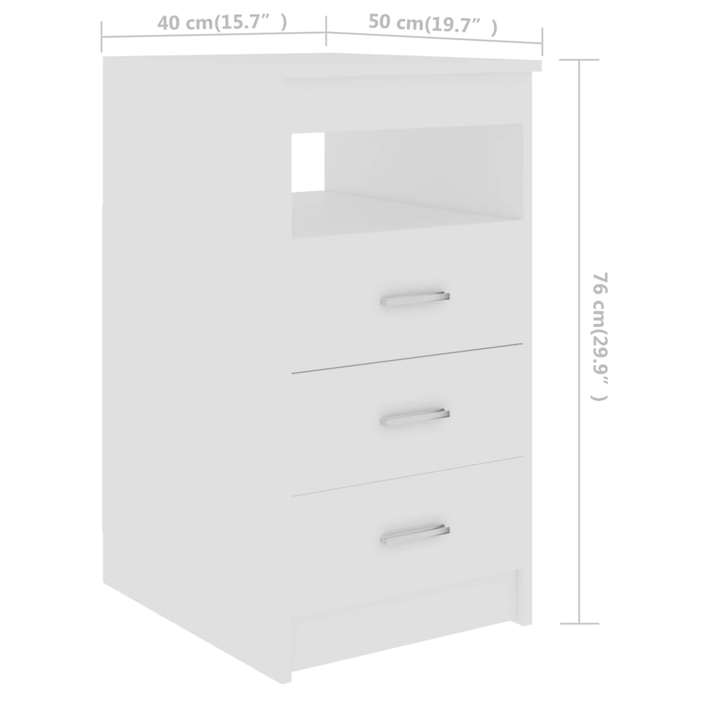 vidaXL Bureau 140x50x76 cm bewerkt hout wit