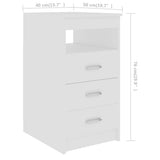 vidaXL Bureau 140x50x76 cm bewerkt hout wit