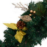 vidaXL Kerstkrans met LED lampjes 60 cm PVC groen