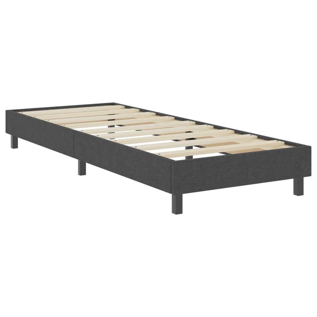 vidaXL Box spring bed fabric dark grey 80x200 cm